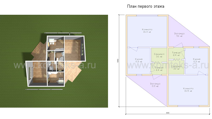 Проект АНТ-28 - схема дома