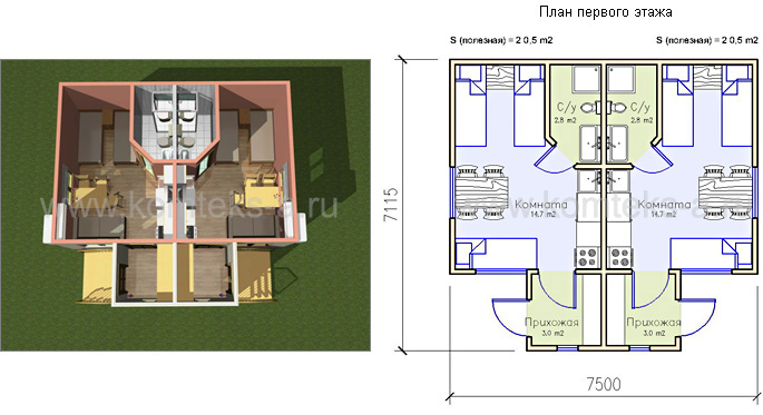 Проект АНТ-19 - схема дома