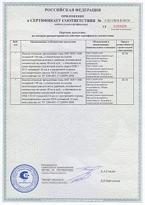 Сертификат пожарный OSB стеновые (прил.)